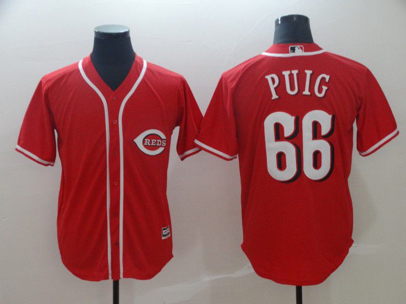 2019 MLB Men Cincinnati Reds #66 Puig red game Jerseys